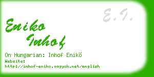 eniko inhof business card